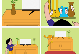 draw a cartoon comic strip
