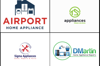 design electronics store and home appliances repairing logo