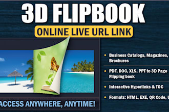 convert PDF, doc, xls, PPT to interactive 3d flipbook or ebook