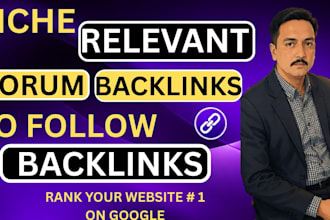 provide high authority niche relevant dofollow forum backlinks