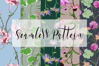 make seamless pattern, handmade pattern design in 24 hrs
