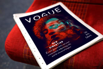 design unique book cover, ebook cover or magazine layout