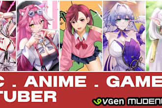 drawing oc, anime, game, vtuber,