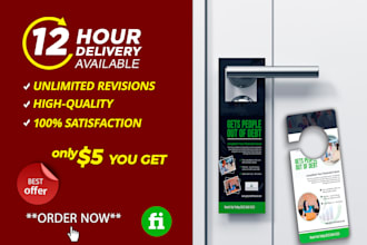 design a professional door hanger within 24hrs