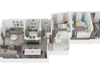create a 3d floor plan in 3ds max