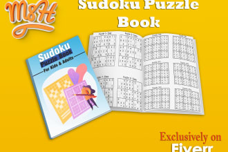 create a sudoku book with cover and 7 keywords for your KDP