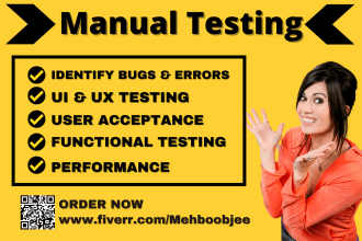 do a manual test and QA test of your app or website