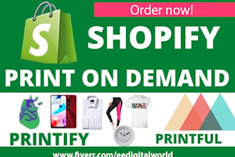 build premium print on demand shopify store with printful
