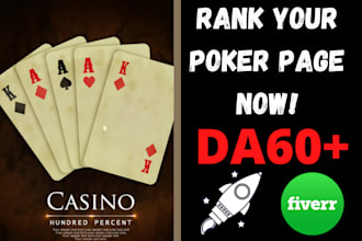 build SEO campaign for your poker, slot, bingo website