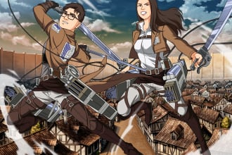turn your photo into attack on titans style