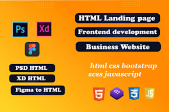convert pdf to html, psd ,figma, or xd to html for you