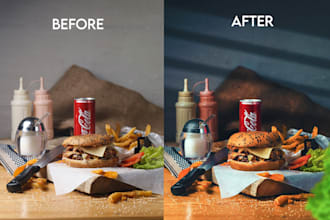 do food photography, editing to make anyone hungry