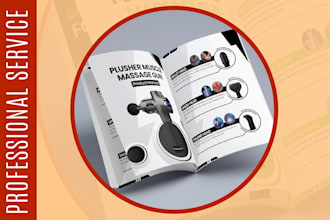 create user manual, product guide, step by step, instruction booklet, design PDF
