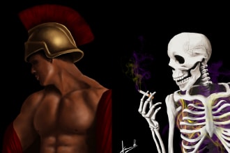 create digital arts and digital illustrations