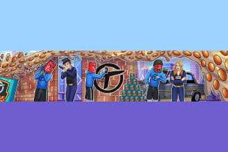 draw a youtube twitter header