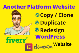 copy, clone redesign, duplicate website  using elementor pro