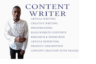 write articles and blog contents, business plan, social media contents,virtual