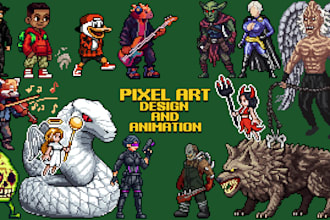 create pixel art characters and animations for you