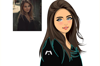draw a disney cartoon style drawing for your portrait