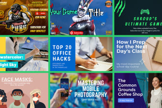 design viral youtube thumbnail and banner