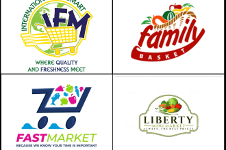 design grocery store ,food mart and super market logo