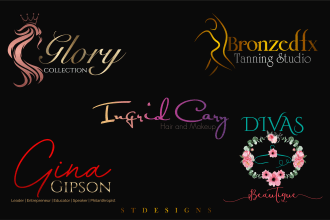 do feminine elegant luxury cursive signature logo design
