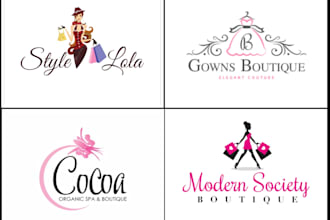 design elegant fashion boutique and clothing brand logo