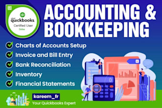 do monthly accounting and bookkeeping in quickbooks online with setup