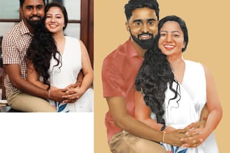 draw realistic cartoon image of your picture