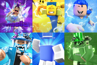create a roblox game logo or a roblox profile picture
