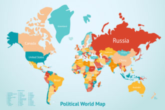 give high quality editable maps of the countries
