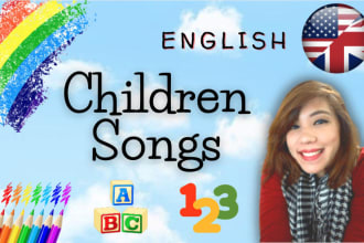 sing and produce kids songs or music in english
