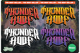 create font logo band brand merchandise and ect