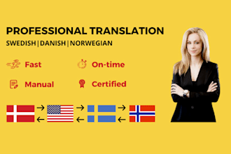 translate to swedish, norwegian and danish