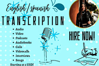 do an accurate transcription from english to spanish