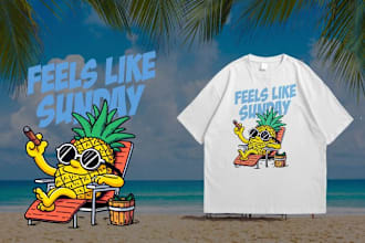 create graphic t shirt design for your merch