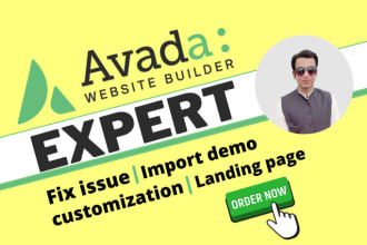 design modern website in avada theme and fix any avada issue