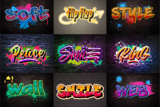 do graffiti art design for your logo name, or word
