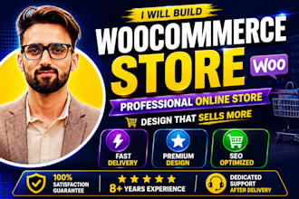 create, design or redesign a woocommerce ecommerce website