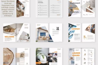 do catalog ,magazine or book cover, layout,ad,manual
