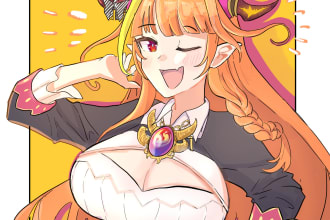 draw anime, fanart, original character for you