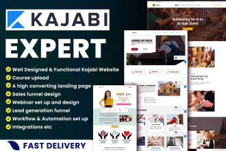 design kajabi website, sales funnel, online course, landing page in kajabi