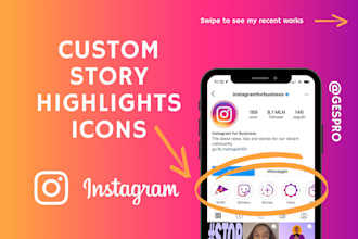 design professional instagram stories highlights covers