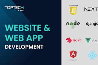 Our agency will develop web apps using node nest react next vue angular