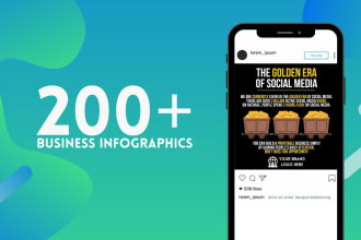 design premium business infographics for instagram