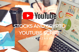 research and write stocks and crypto youtube script