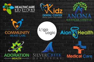 design health care, medical, dental, fitness logo