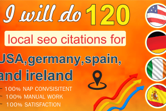 do 100 local citations for USA, germany, spain and ireland