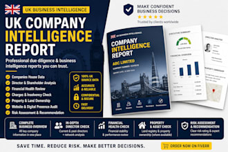 research any UK company and deliver business intelligence report