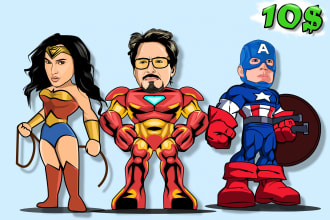 create superhero cartoon character for you